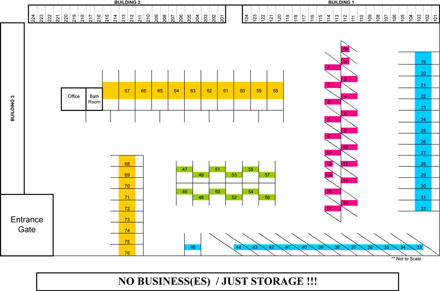 Siteplan of Pineapple Storage in Punta Gorda